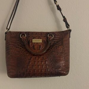 Brahmin Tan Crocodile Embossed